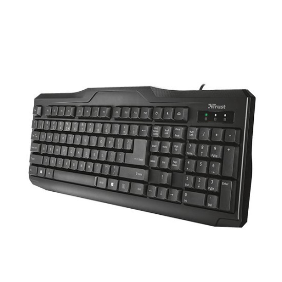 TRUST TECLADO RESISTENTE A DERRAMAMENTO MODEL - 20624-02 PRETO